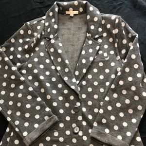Knit Polka Dot Blazer